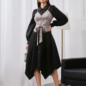 Women’s collared long sleeve dress